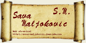 Sava Maljoković vizit kartica